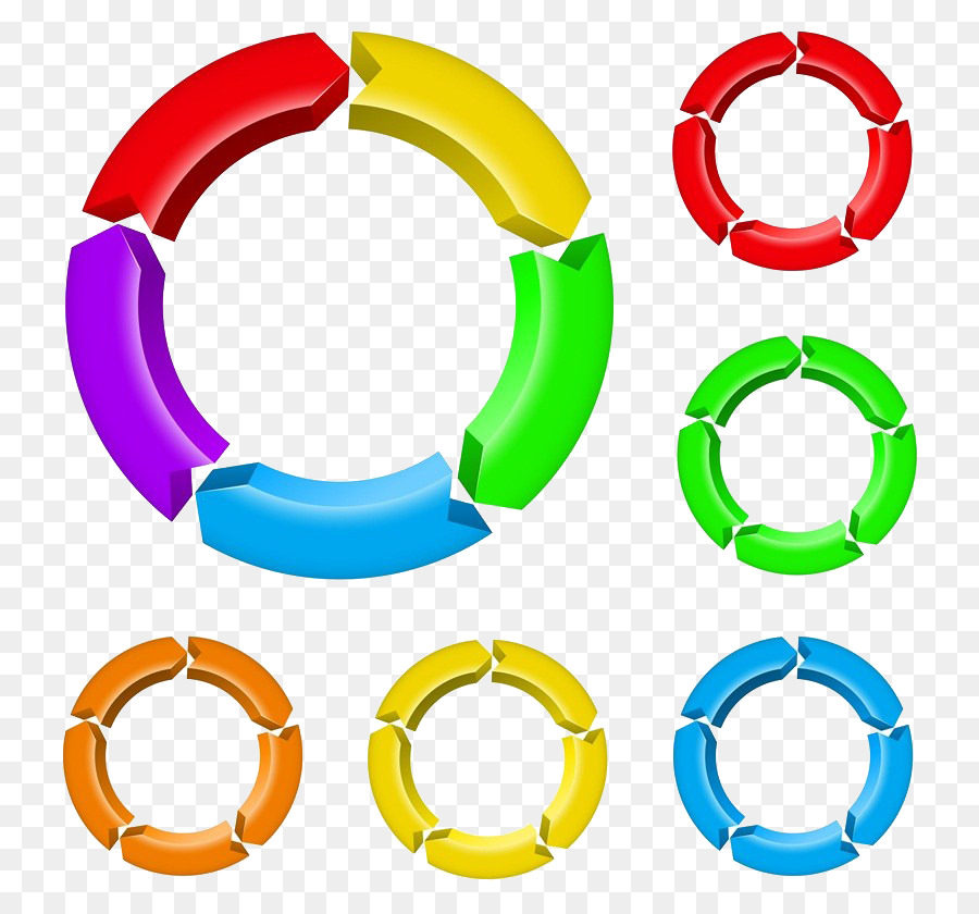 Flechas De Colores，Círculo PNG