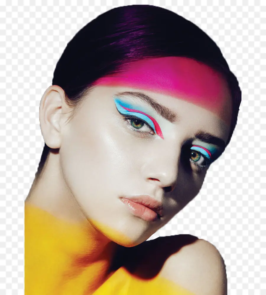 Maquillaje Colorido，Rostro PNG