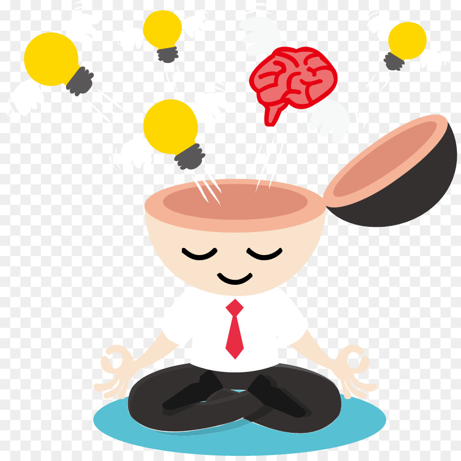 Hombre Meditando，Cerebro PNG