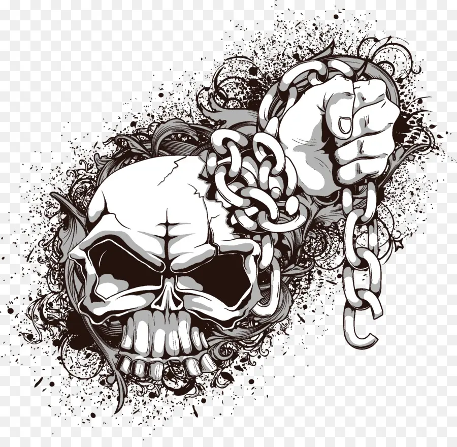 Cráneo Y Bandera Pirata，Cráneo PNG