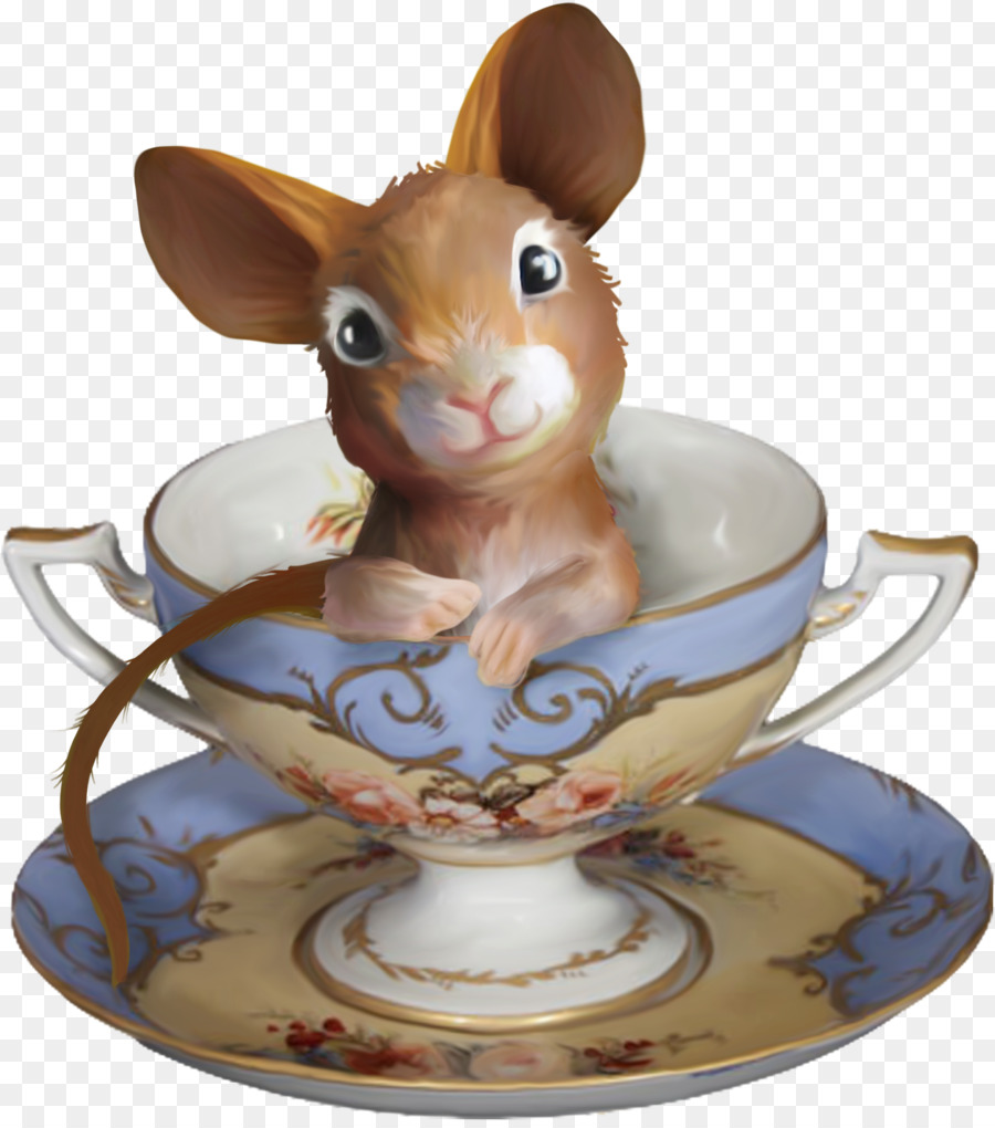 Ratón En Taza De Té，Ratón PNG