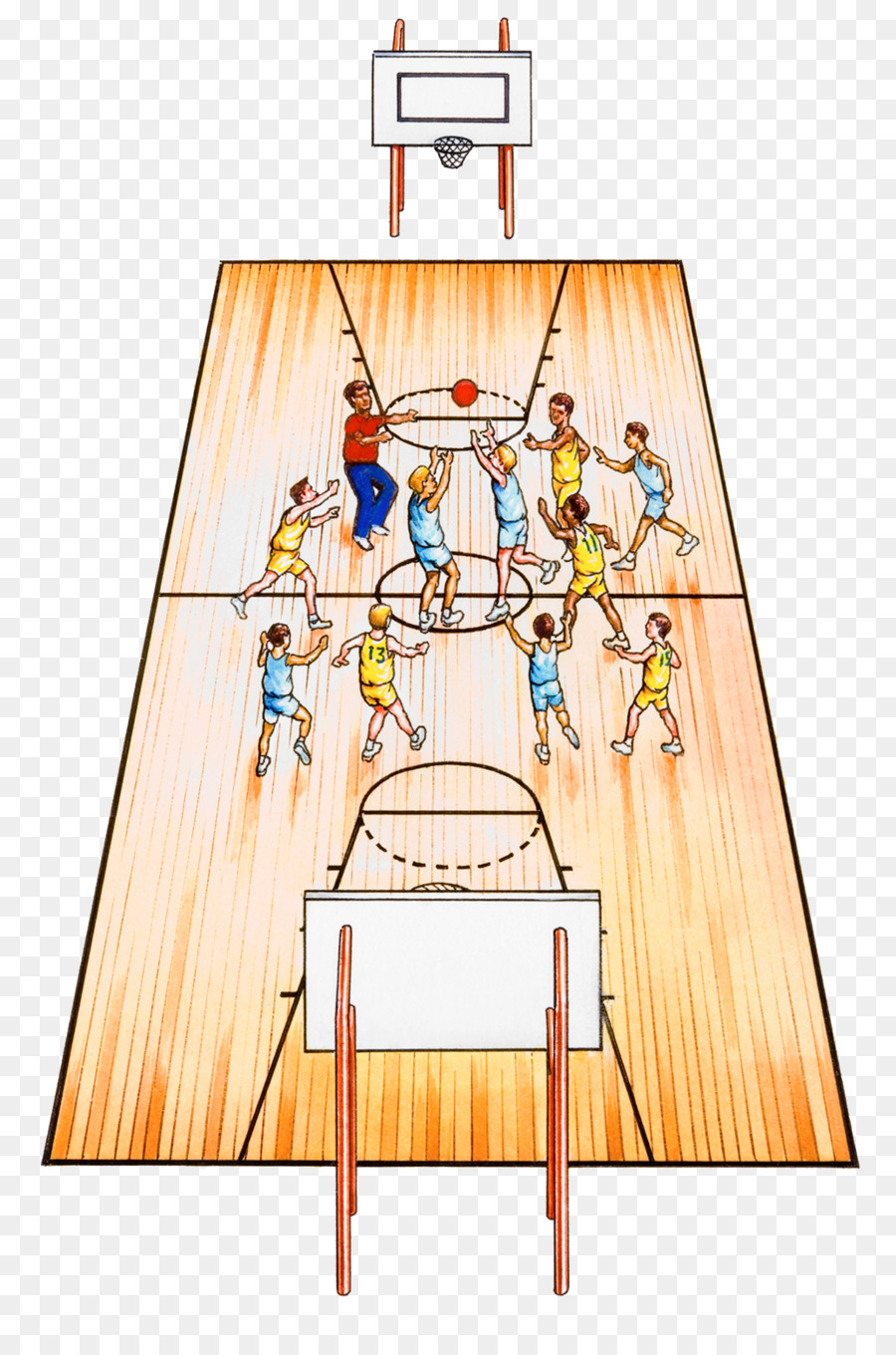 Baloncesto，Cancha De Baloncesto PNG