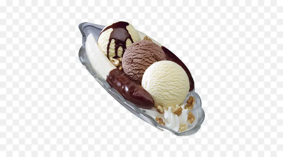 Helado，Banana Split PNG