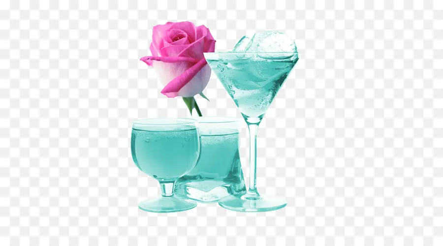 Bebidas Azules，Rosa PNG