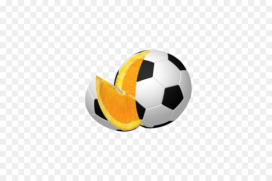 Balón De Fútbol Naranja，Fruta PNG