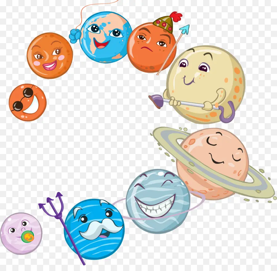 Planetas De Dibujos Animados，Sistema Solar PNG