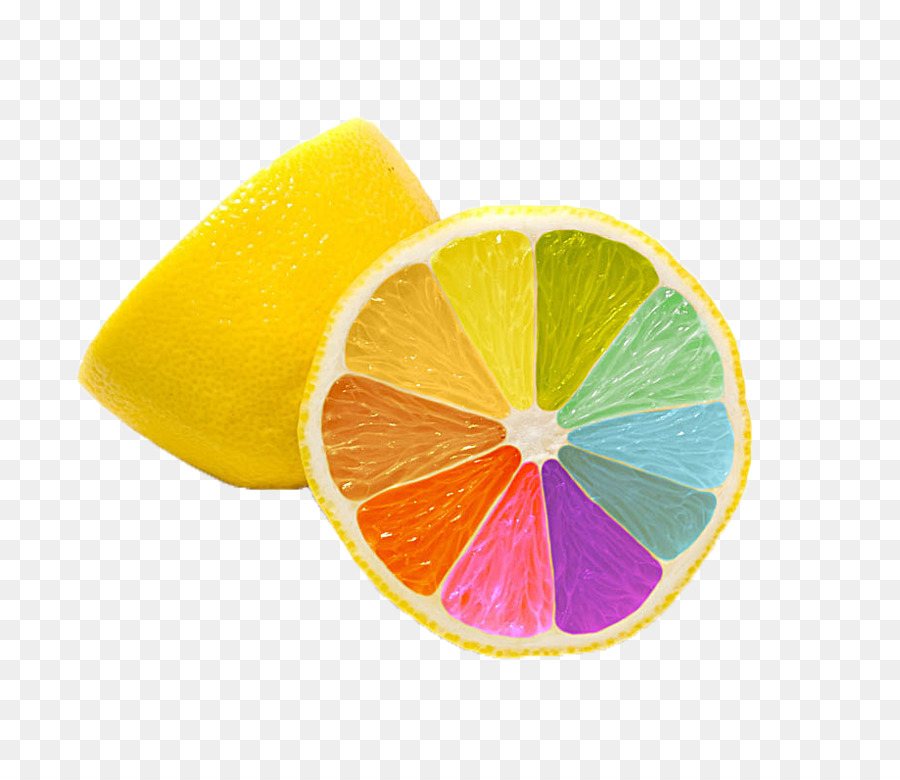 Limón Colorido，Fruta PNG