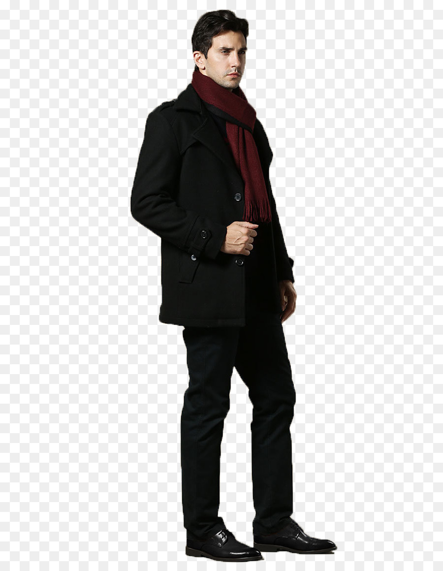 Hombre De Abrigo Negro，Moda PNG