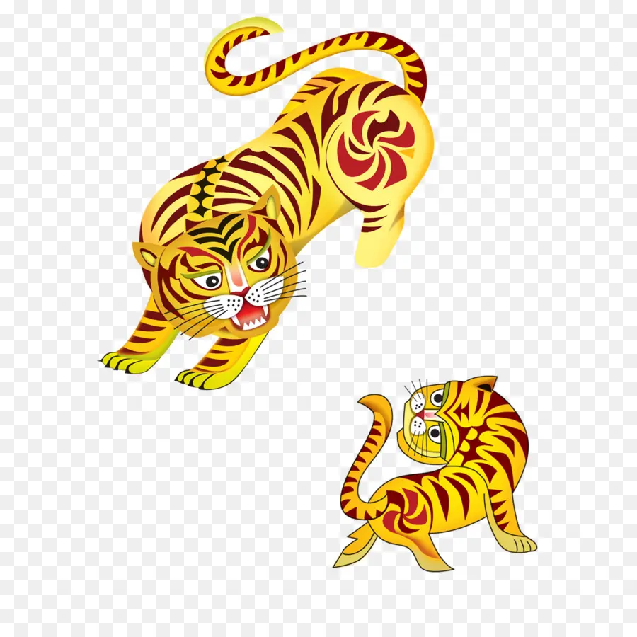 Tigres，Grandes Felinos PNG