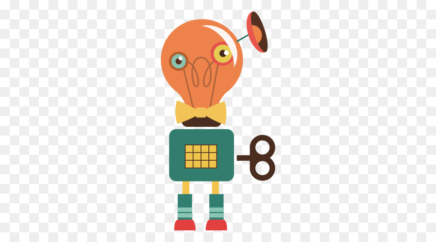 Robot，Bombilla PNG