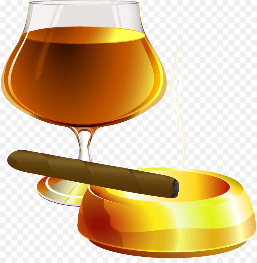 Coñac Y Cigarro，Vaso PNG