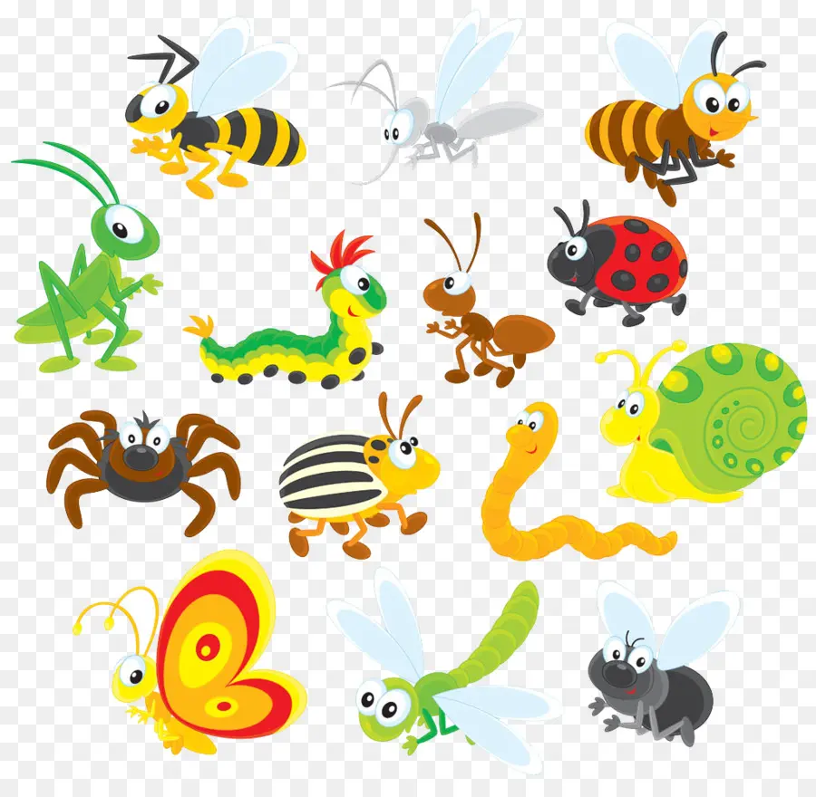 Los Insectos，De Dibujos Animados PNG