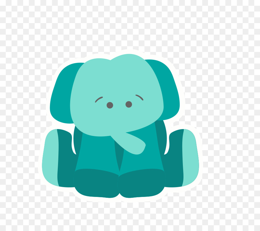 Elefante Azul，Dibujos Animados PNG