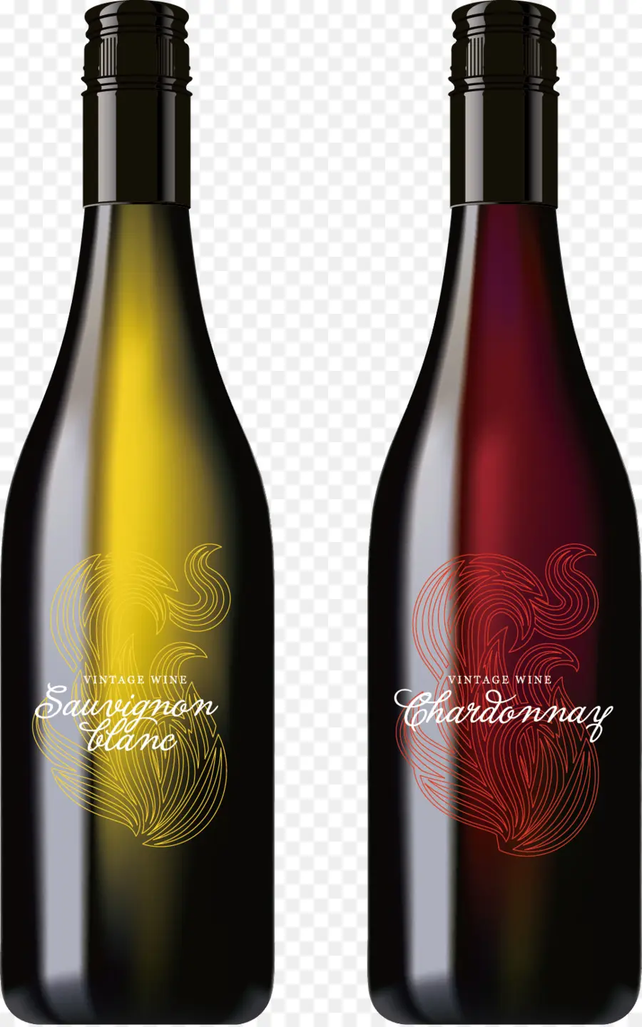 Botellas De Vino，Alcohol PNG