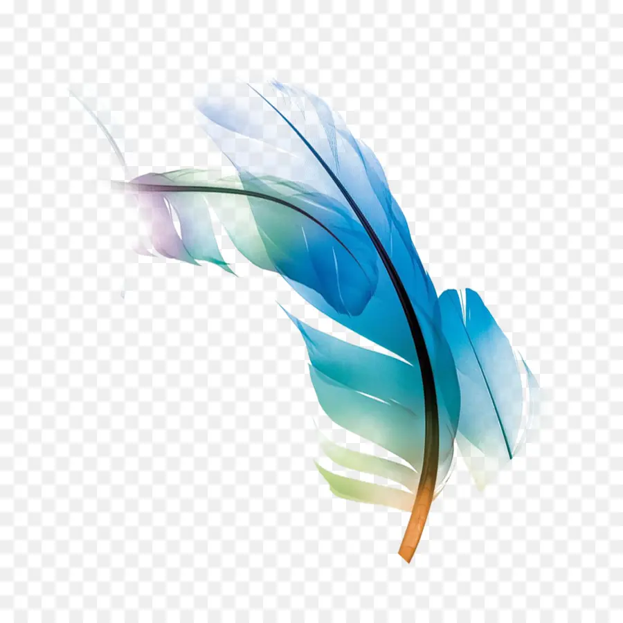 Pluma，Azul PNG