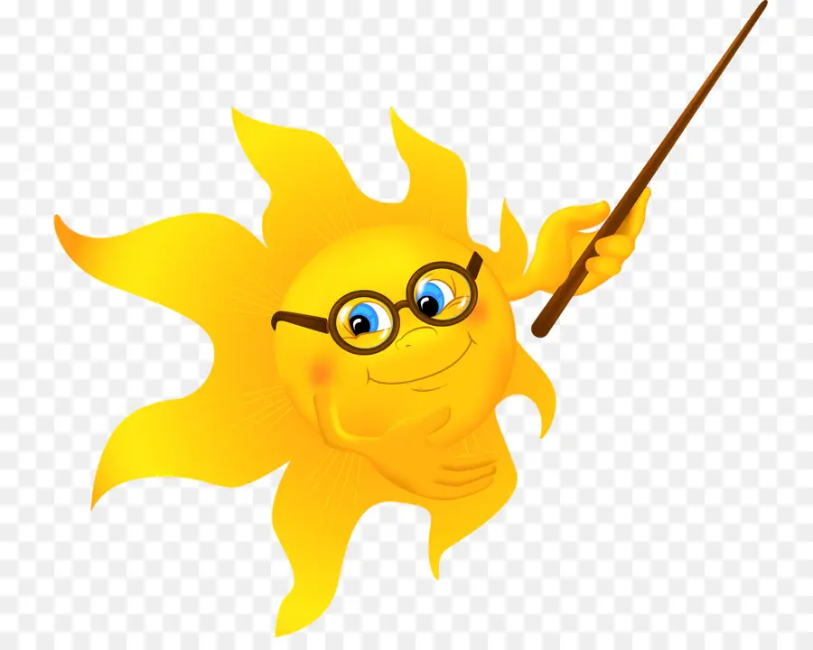 Sol Con Gafas，Dibujos Animados PNG