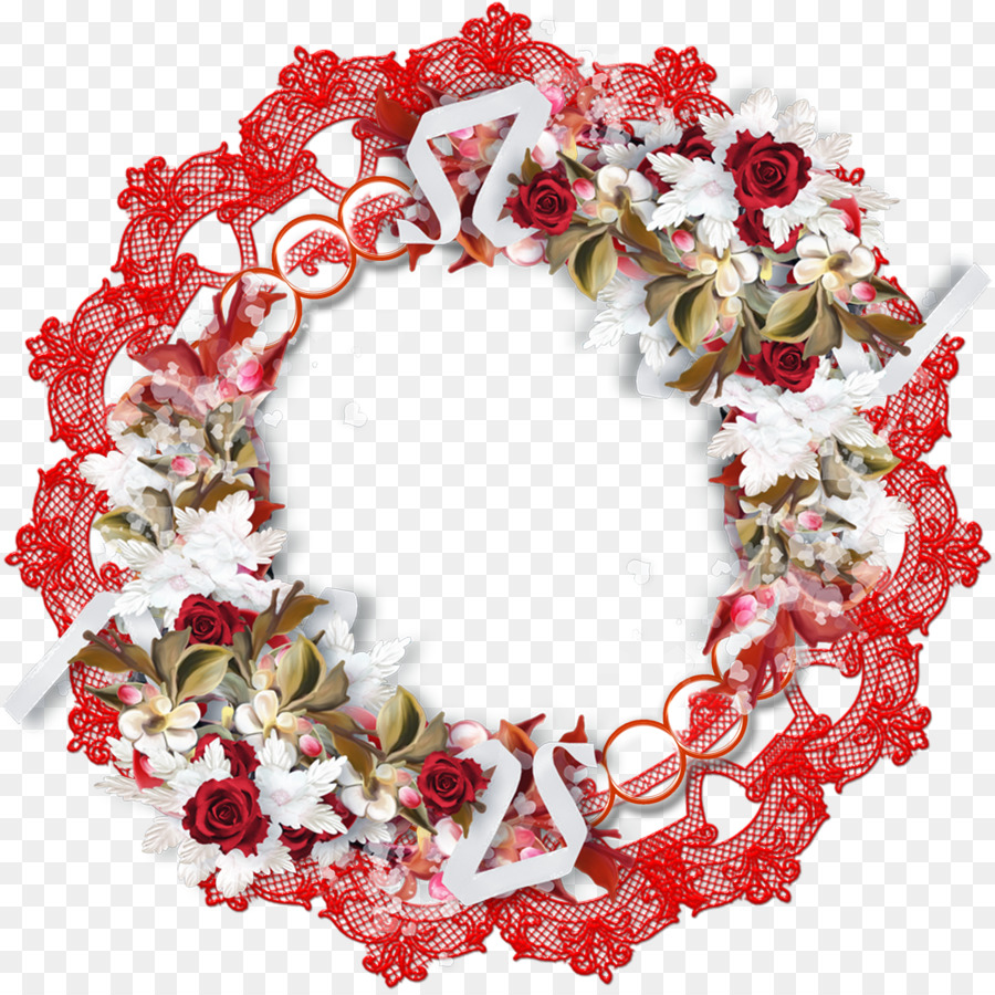 Corona De Flores，Rojo PNG