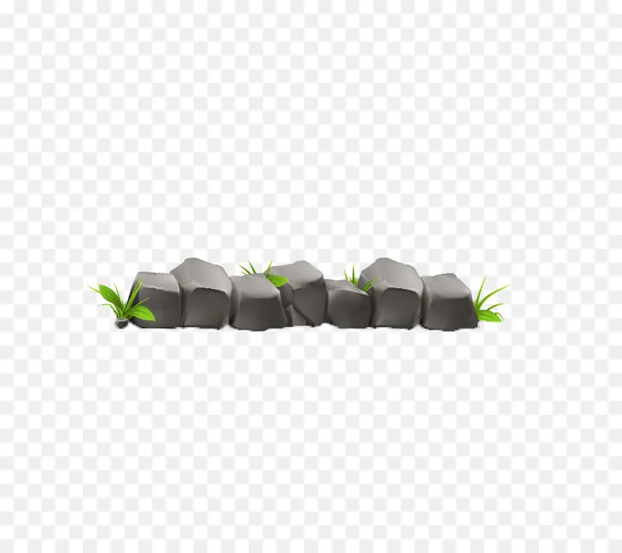 Rocas Grises，Plantas Verdes PNG