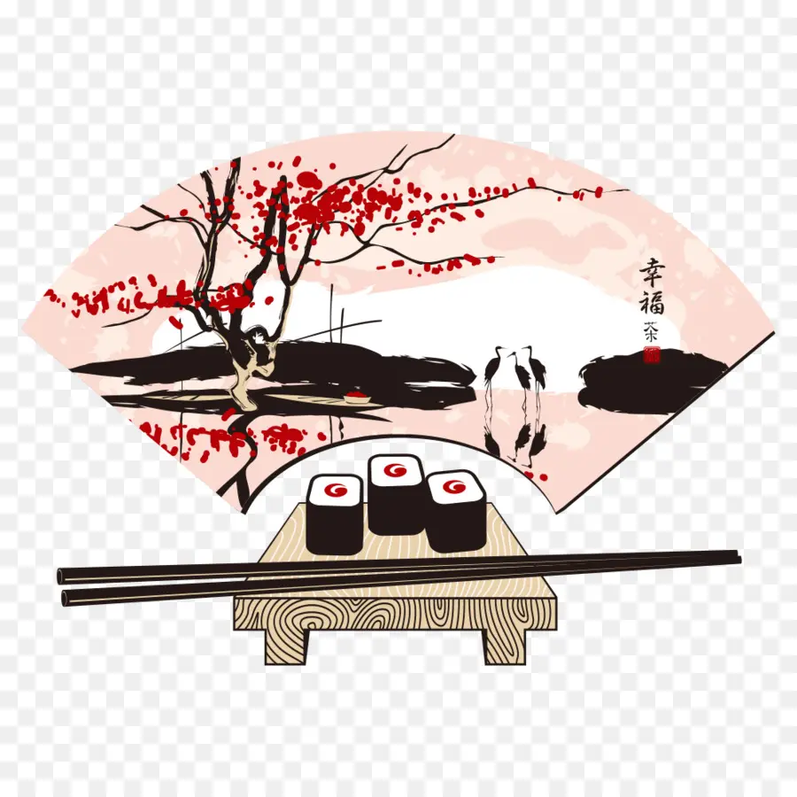 Sushi，Palillos PNG