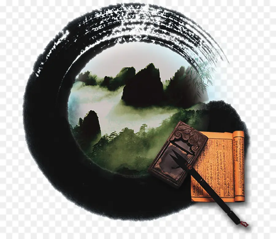 Cuatro Tesoros Del Estudio，Chinoiserie PNG