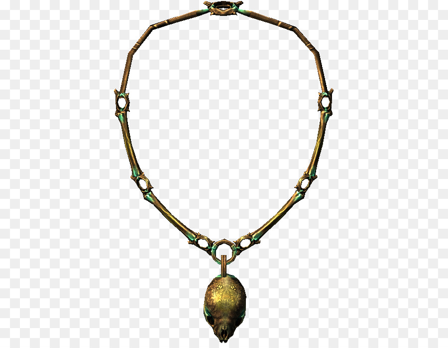 Collar Calavera，Oro PNG