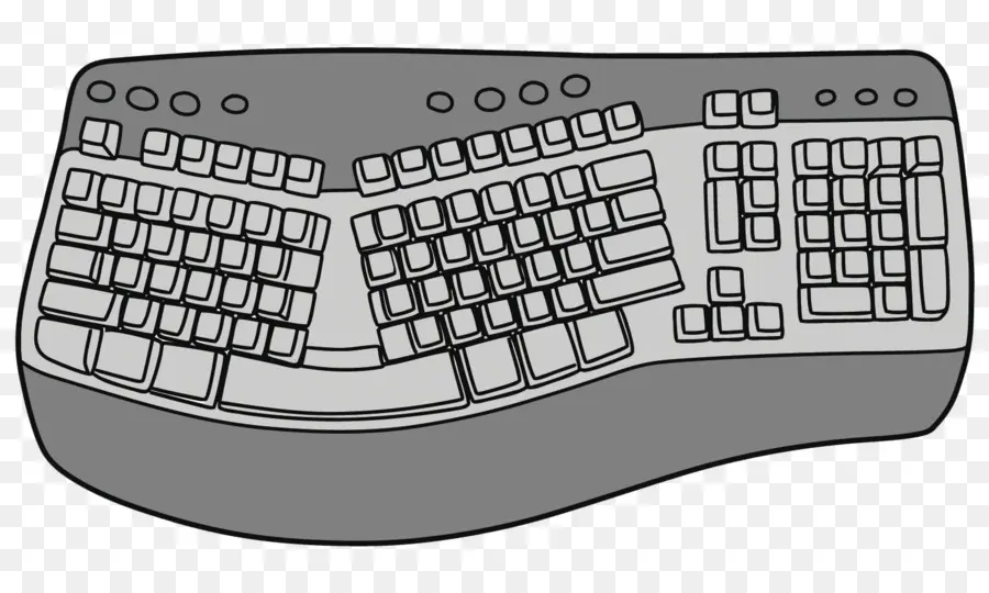 Teclado Ergonómico，Computadora PNG