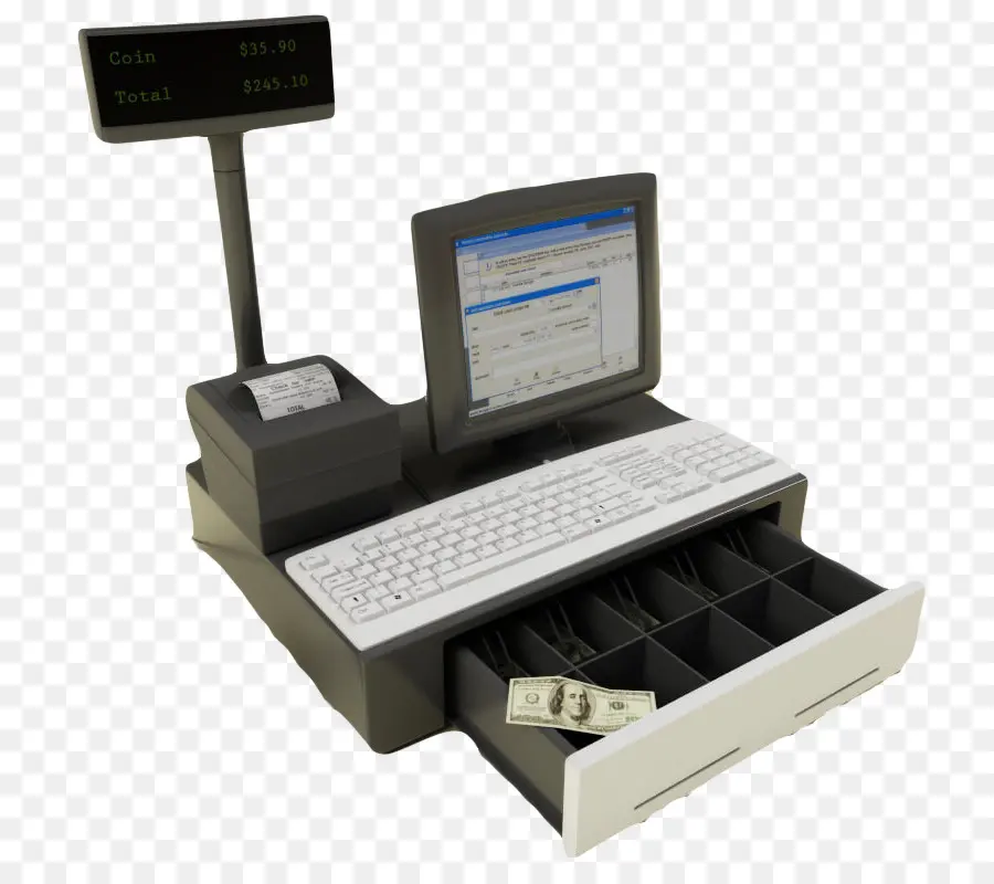 Caja Registradora，Dinero PNG