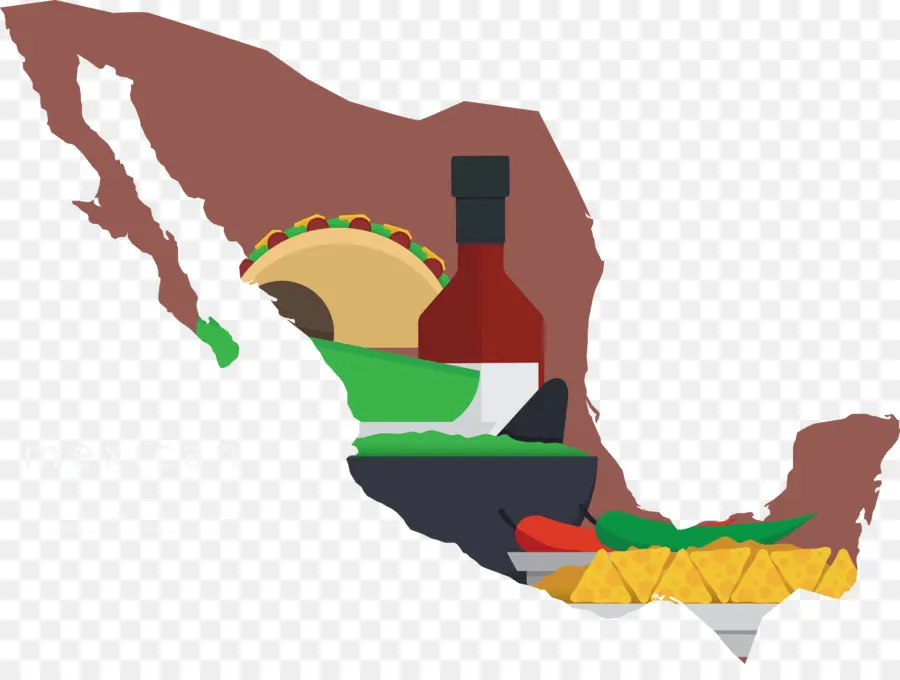 Mapa De México，Alimento PNG