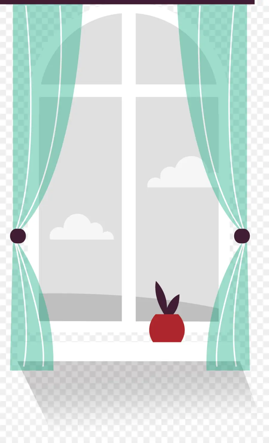 Ventana Con Cortinas，Ventana PNG