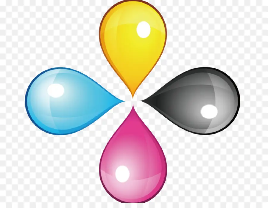 Gotas De Color，Cmyk PNG