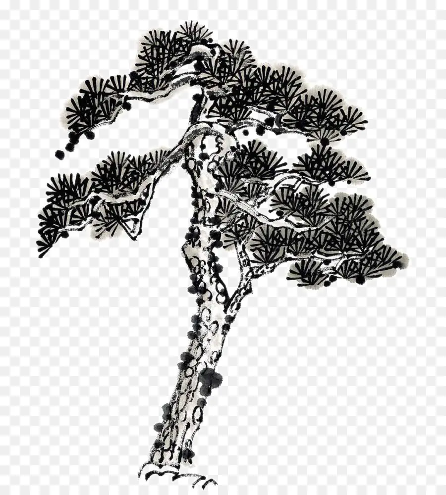 árbol De Tinta，Negro PNG