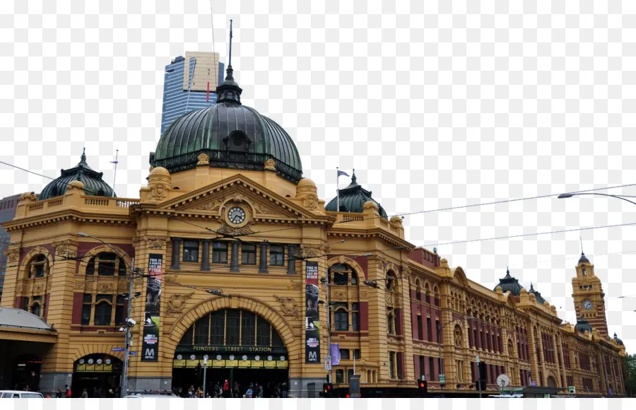 Flinders Street，Swanston Street Melbourne PNG