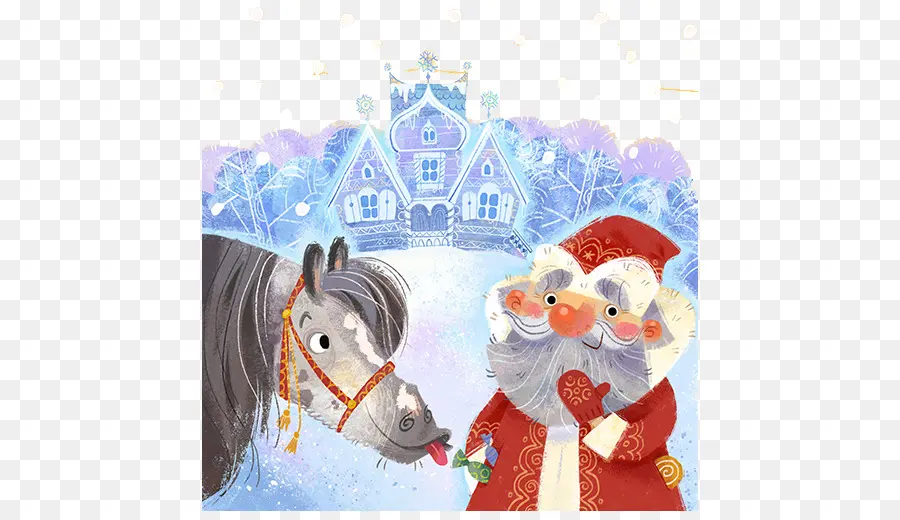 Papá Noel，Caballo PNG