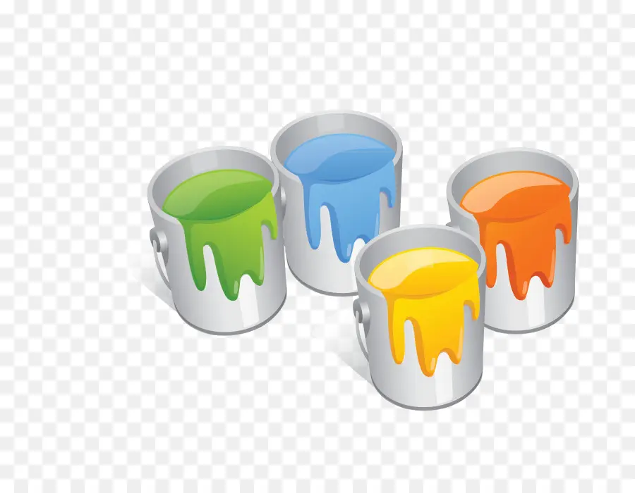 Cubos De Pintura，Bandera PNG