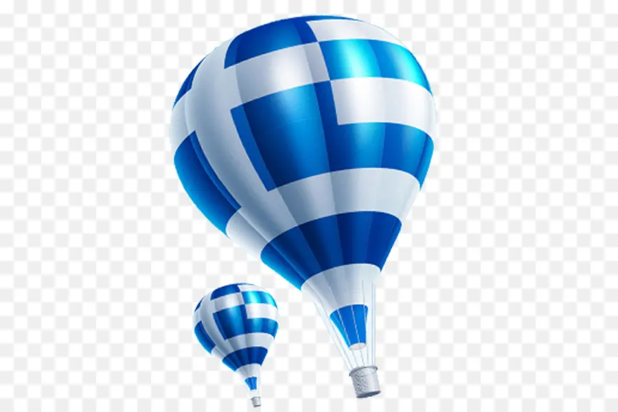 Globo Aerostático，Azul PNG