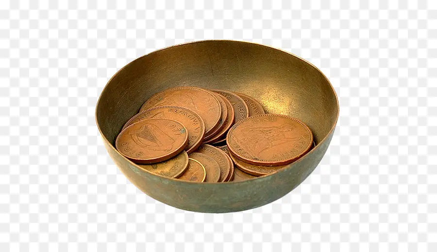 Monedas En Un Cuenco，Dinero PNG