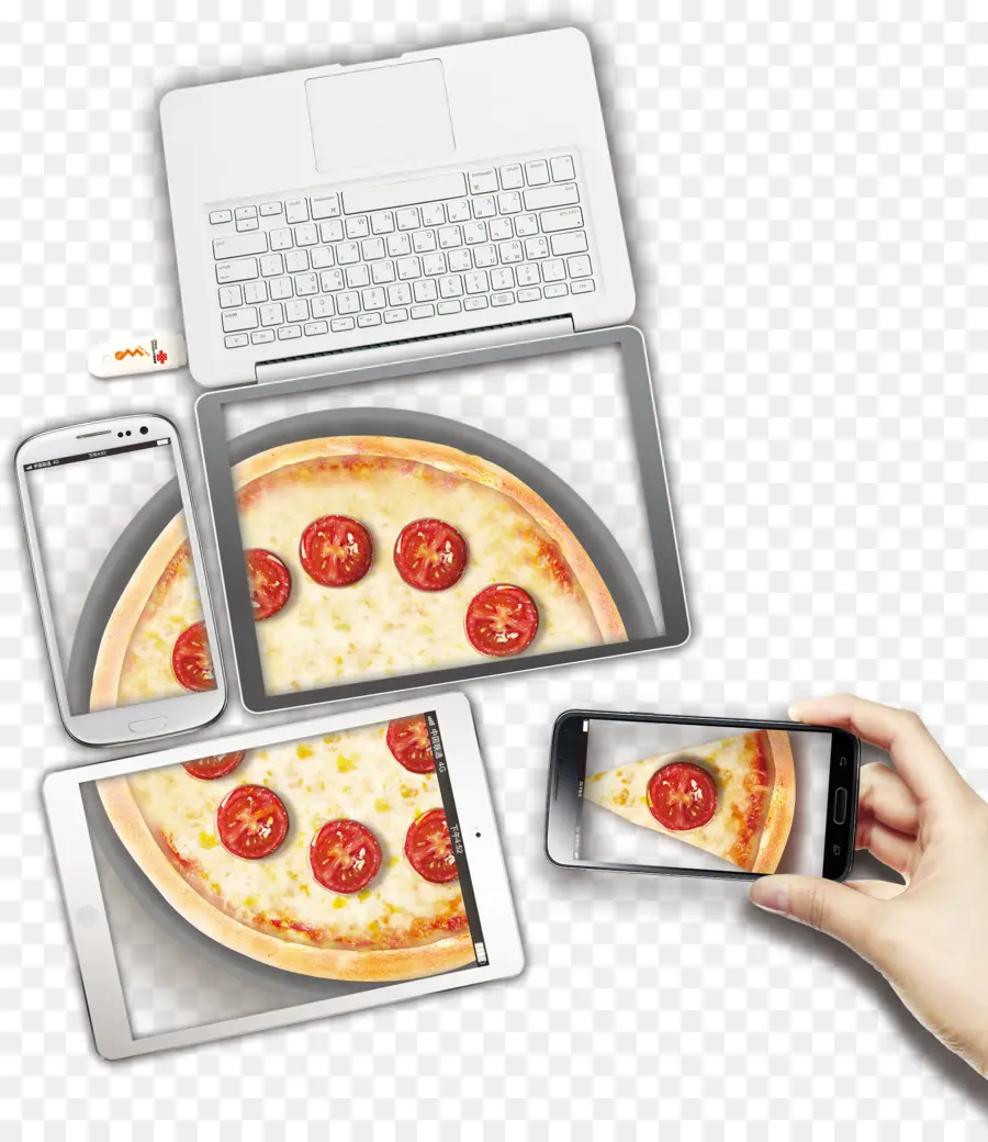 Portátil，Pizza PNG