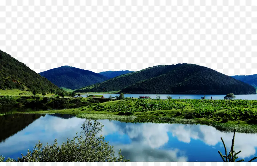 Lago Y Montañas，Agua PNG