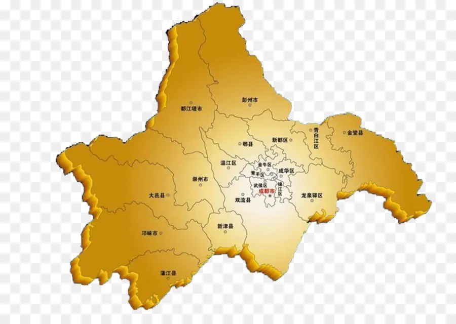 Chengdu，Mapa PNG