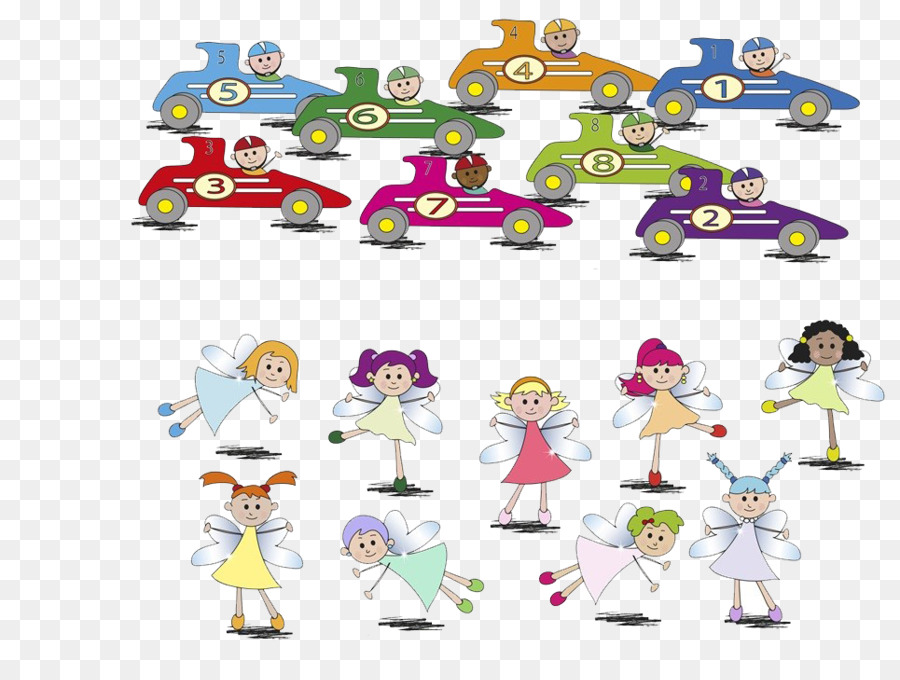 Coches De Carreras Y Hadas，Niños PNG