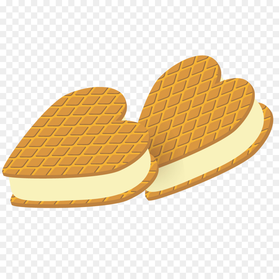 Gofres En Forma De Corazón，Helado PNG