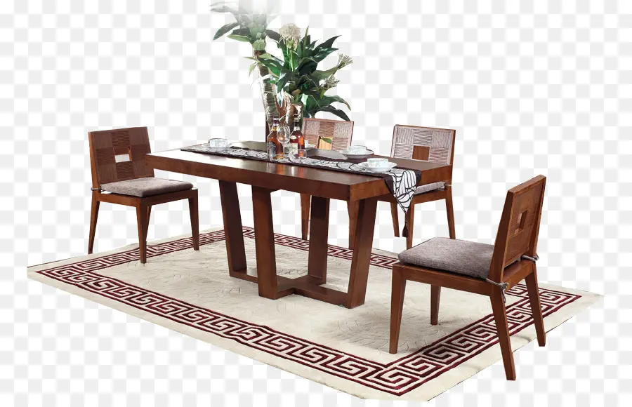 Juego De Mesa De Comedor，Sillas PNG