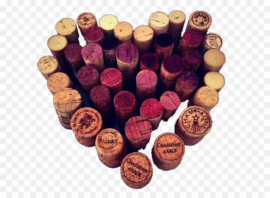 Corchos De Vino，Forma De Corazón PNG