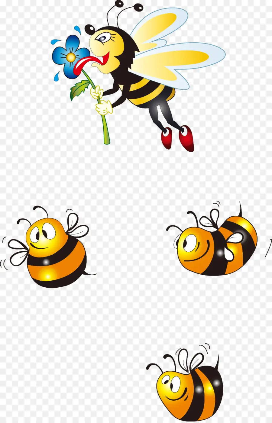 Abejas，Flor PNG