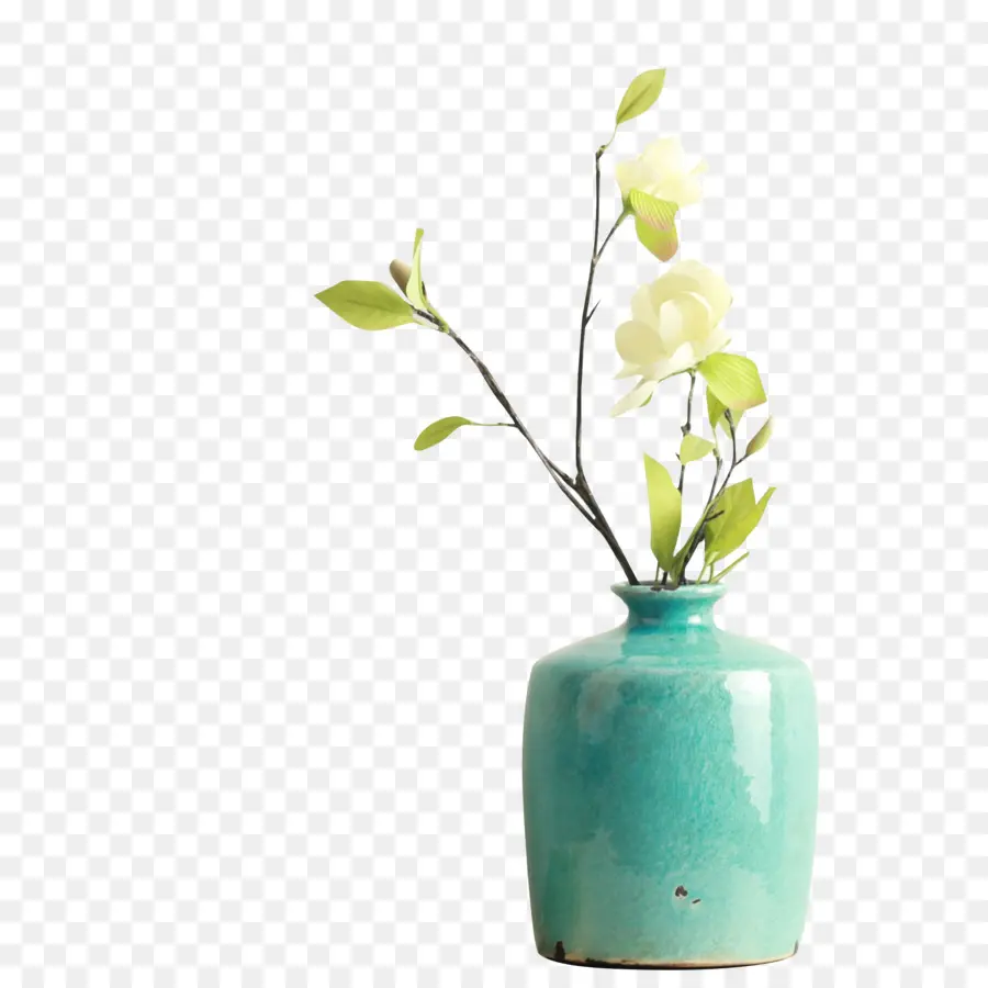 Florero，Azul PNG