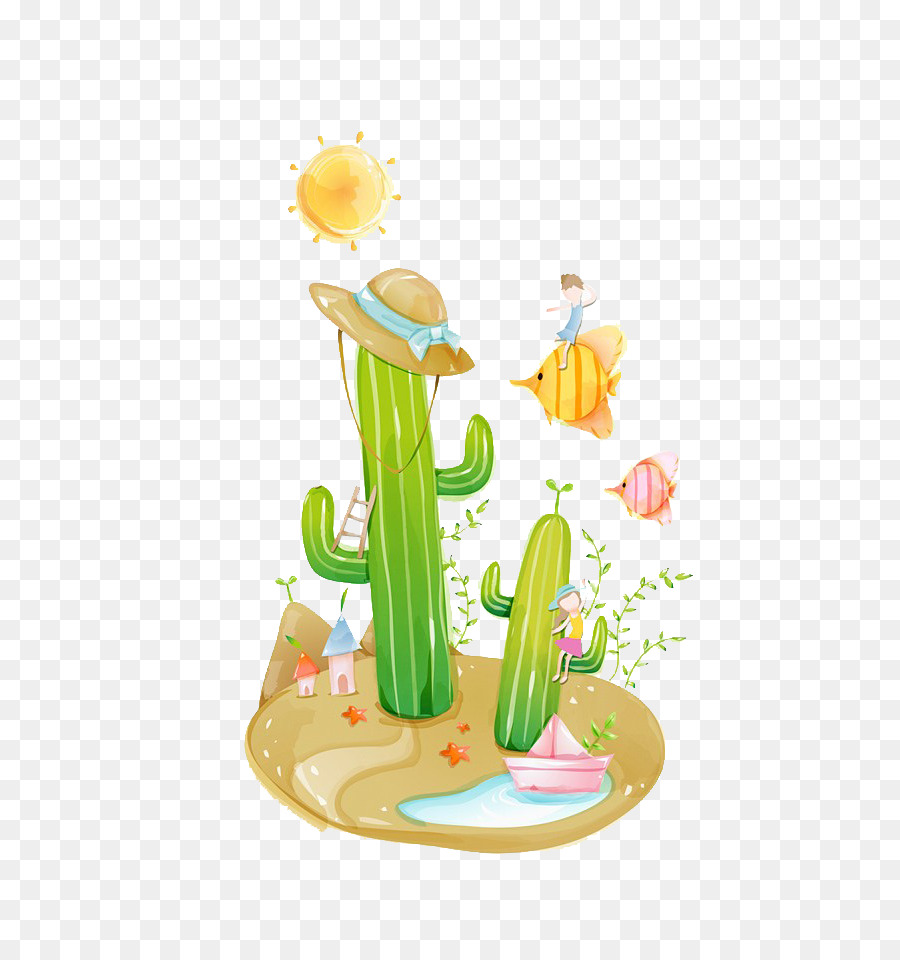 Cactus Con Sombrero，Desierto PNG