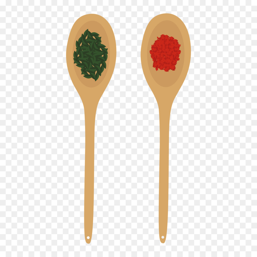 Cucharas De Madera，Especias PNG