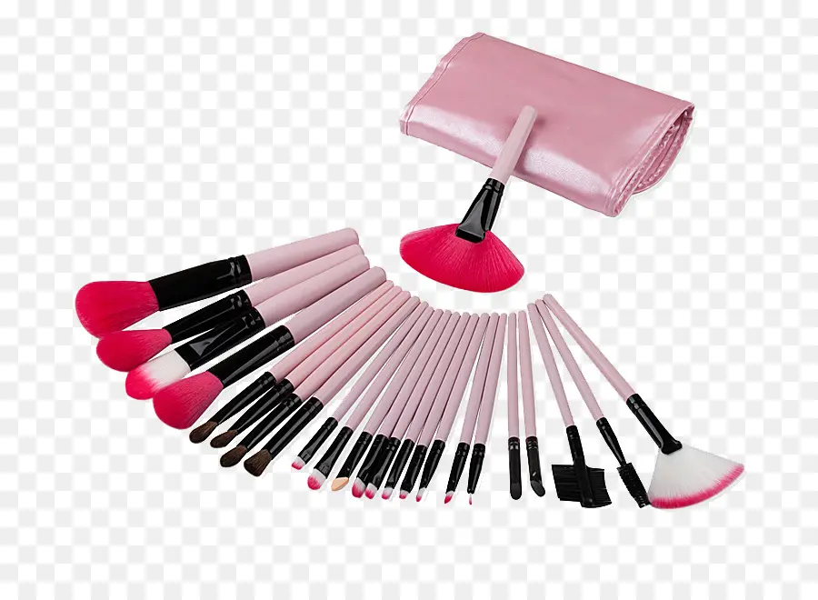 Pinceles De Maquillaje Rosa，Productos Cosméticos PNG