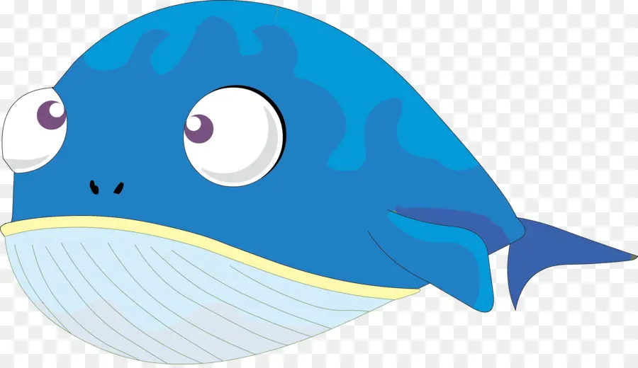 Ballena De Dibujos Animados，Azul PNG