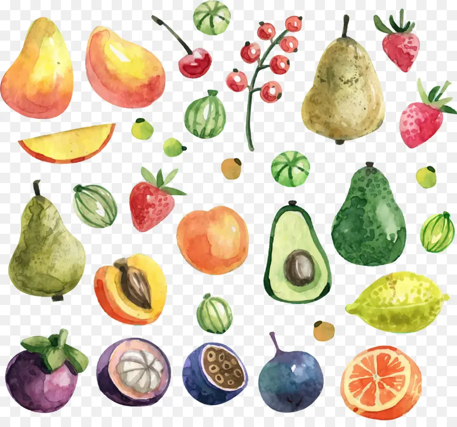 La Fruta，Pintura A La Acuarela PNG